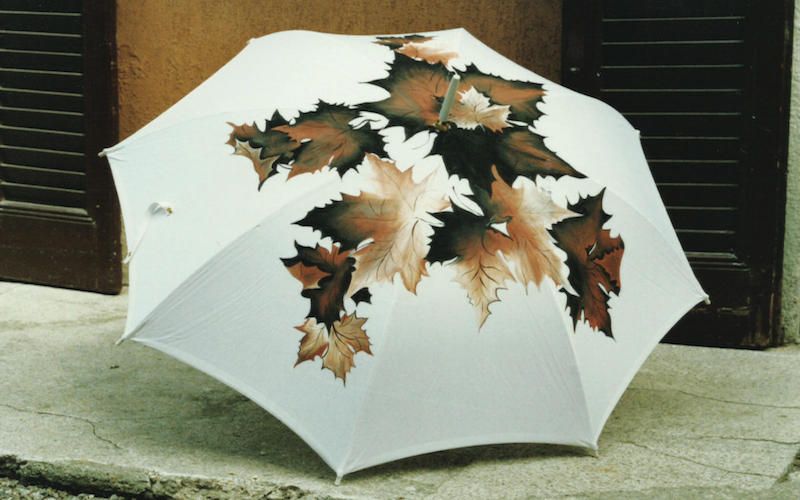 Ombrelli decorati a mano - cotone con platani